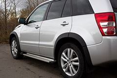 Расширители колесных арок (вынос 25 мм) Suzuki Grand Vitara 2005-2008, 2008-2012 (ШАГРЕНЬ)