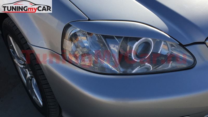 Реснички на фары для Honda Civic EK3 1998-2000 рестайлинг