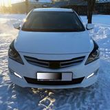 Реснички (накладки) на фары Hyundai Solaris 2014-2017 рестайл