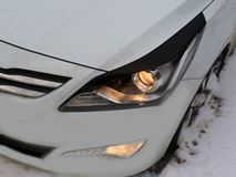 Реснички (накладки) на фары Hyundai Solaris 2014-2017 рестайл
