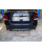 Диффузор накладка на задний бампер для Volkswagen Polo 2008-2019