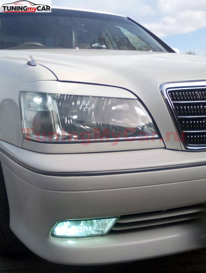 Реснички на фары для Toyota Crown S170 1999-2003