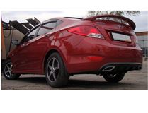Накладка на задний бампер (диффузор) для Hyundai Solaris