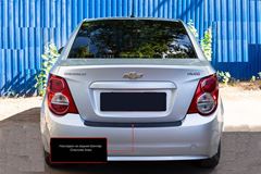 Накладка на задний бампер Chevrolet Aveo седан 2011-2015
