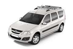 Рейлинги "Усиленные" с тремя поперечинами Серебристый муар LADA Largus c 2012