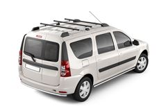 Рейлинги "Усиленные" с тремя поперечинами Серебристый муар LADA Largus c 2012