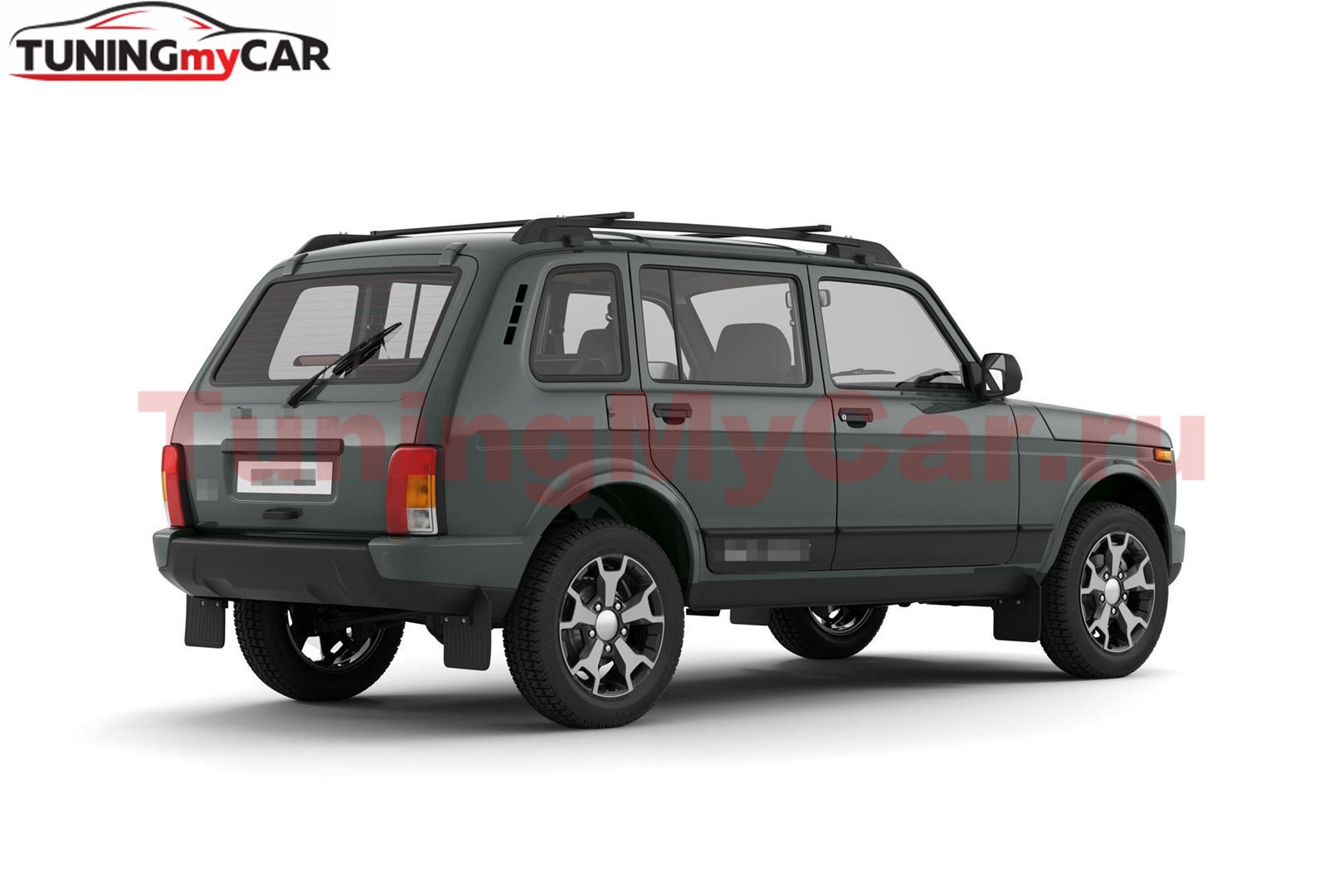 Рейлинги с попереч.проф.1,35 (Черный муар) "Усиленный" LADA "4х4 2131" 1995-2020