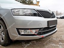 Спойлер переднего бампера для Skoda Rapid