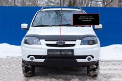 Спойлер на капот вариант 1 (Шагрень) СО СКОТЧЕМ Chevrolet Niva Bertone 2009-2019