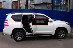 Накладки на внутренние части задних арок СО СКОТЧЕМ 3М Toyota LC Prado 150 2013-2017