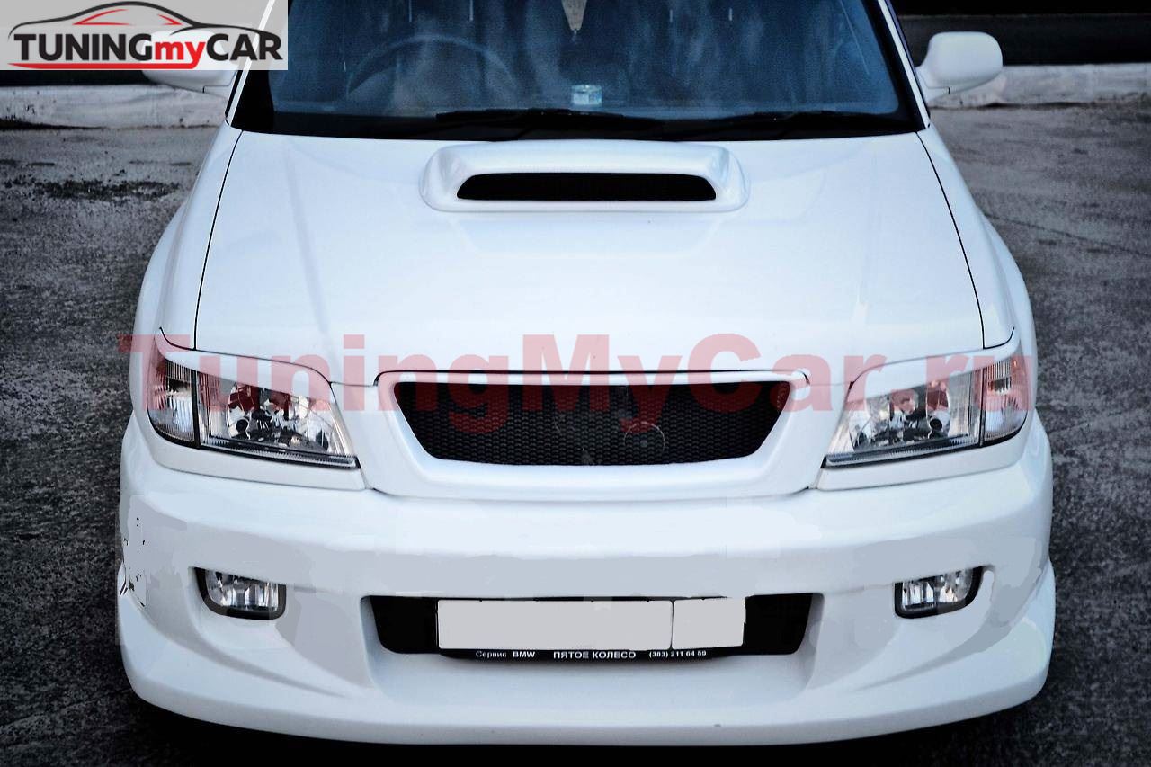 Реснички на фары для Subaru Forester SF5 рестайлинг (01.2000 - 01.2002)