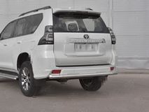 Защита заднего бампера d63 секции(короткая) TOYOTA LC PRADO 150 STYLE 2019-2020 