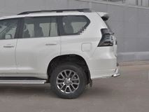 Защита заднего бампера d63 секции(короткая) TOYOTA LC PRADO 150 STYLE 2019-2020 
