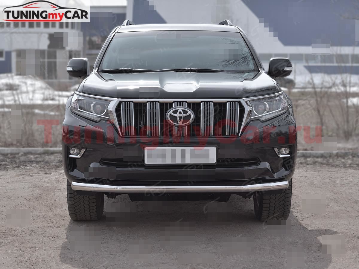 Защита переднего бампера d63 секции TOYOTA LC PRADO 150 2017-