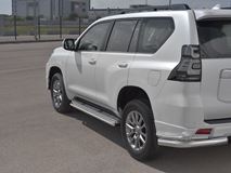Защита порогов d42 TOYOTA LC PRADO 150 BLACK ONYX 2020- 