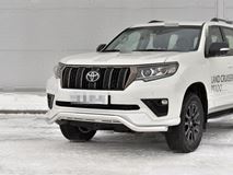 Защита переднего бампера d63 волна TOYOTA LC PRADO 150 BLACK ONYX 2020- 