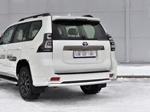 Защита заднего бампера d63 секции(укороченная) TOYOTA LC PRADO 150 BLACK ONYX 2020- 