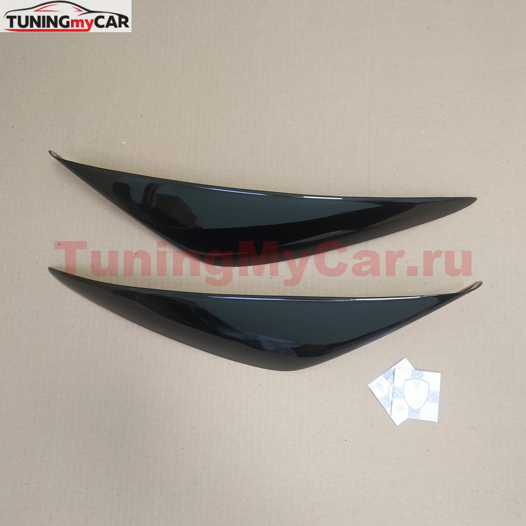 Накладки на фары Toyota Land Cruiser Prado 120 2002-2009 (цвет 202 BLACK)
