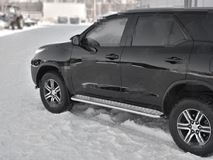 Пороги труба d42 с листом (Лист алюм, проф.сталь) (вариант 2) Toyota Fortuner 2020- 