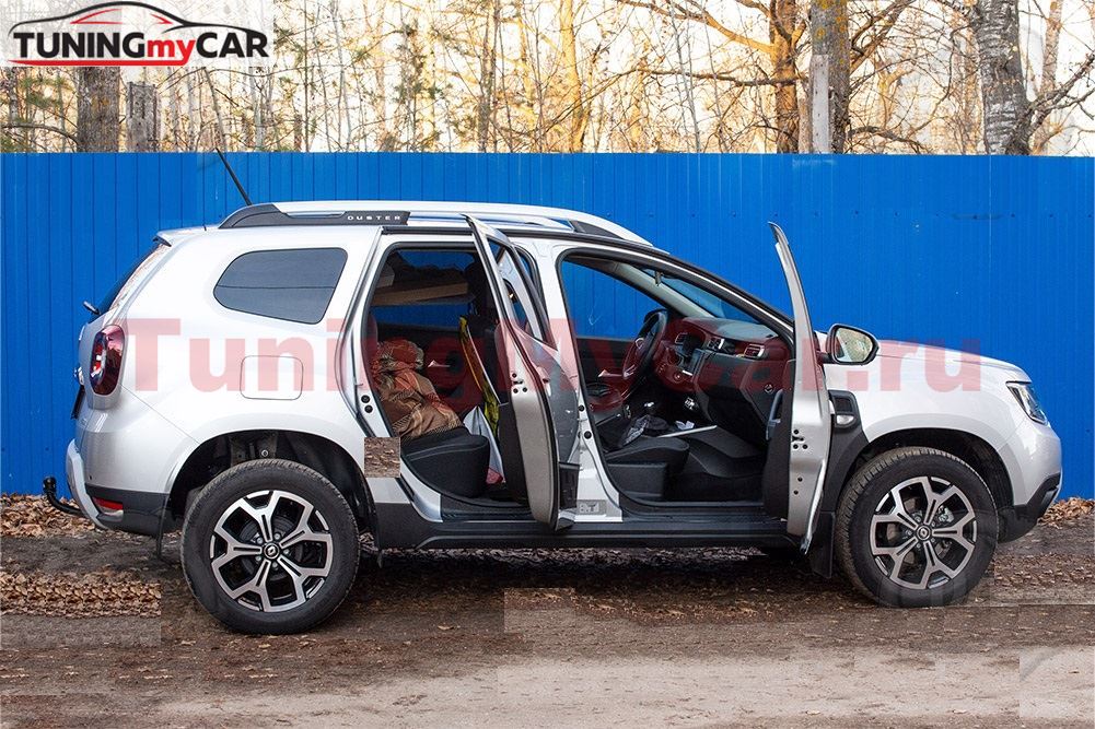 Накладки на внутренние пороги дверей Renault Duster 2021-