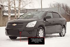 Защитная сетка и заглушка решетки переднего бампера Chevrolet Cobalt (седан) 2013-2015