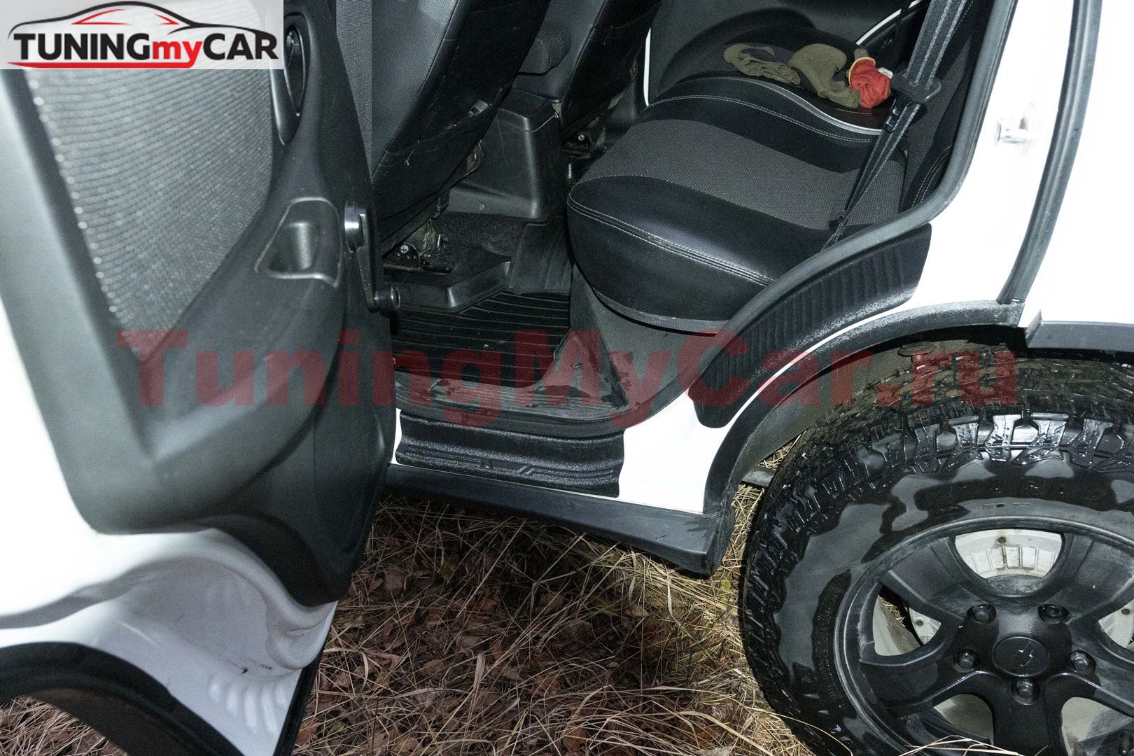 Накладки на внутренние части задних арок со скотчем 3М (вариант 2) Chevrolet Niva 2002-2008, Niva Bertone 2009-2019, Lada (ВАЗ) Niva 2020-, Niva Travel 2020-