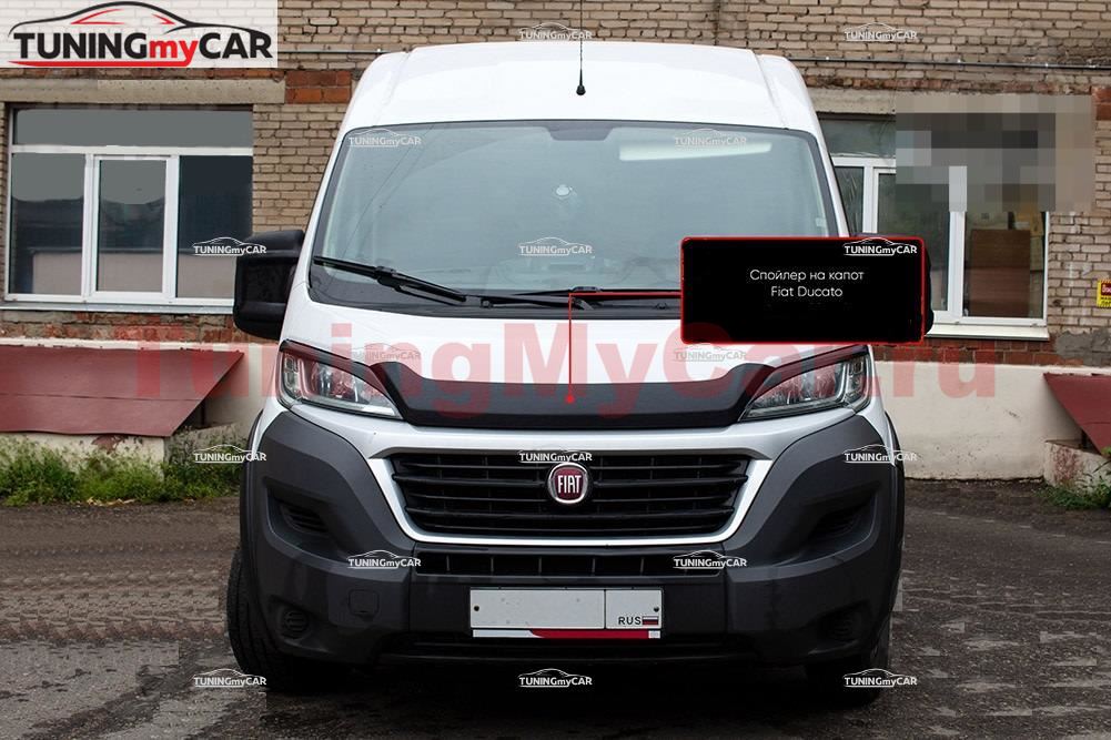 Спойлер на капот вариант без скотча Fiat Ducato 2014-