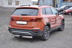 ТСУ /съемный квадрат/ С НЕРЖ Накладкой Volkswagen Taos 2021-