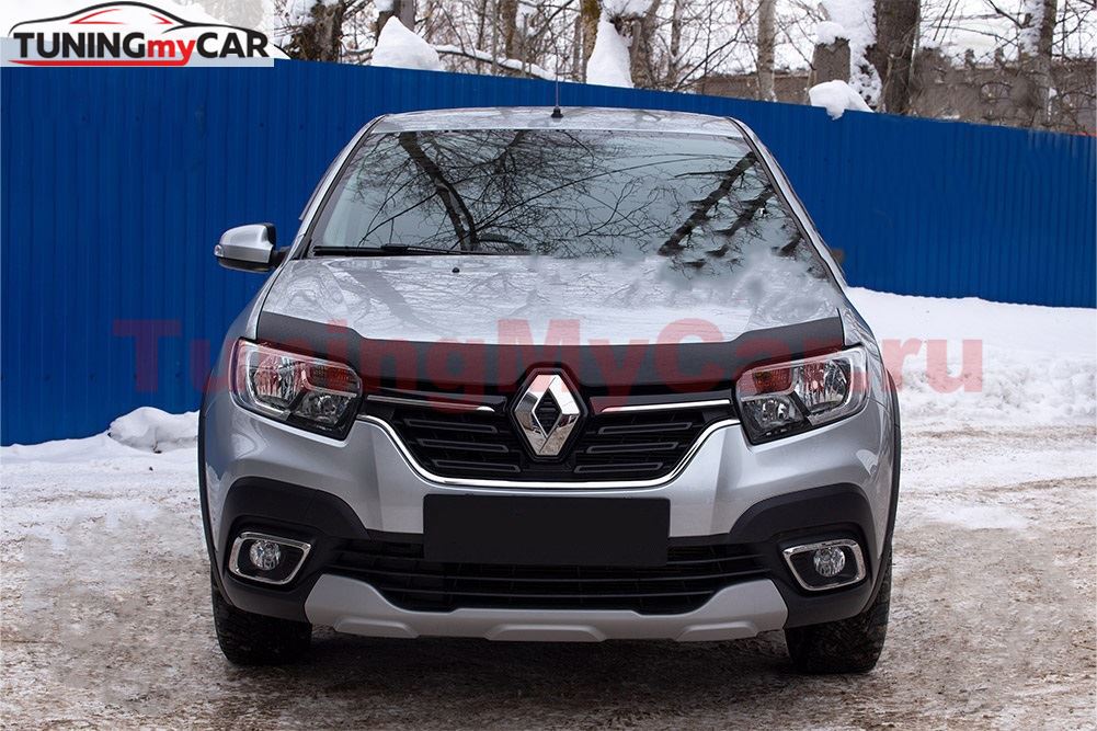 Спойлер на капот без скотча Renault Logan 2014+, Logan Stepway 2018+, Sandero 2014-2022, Sandero Stepway 2014-2022