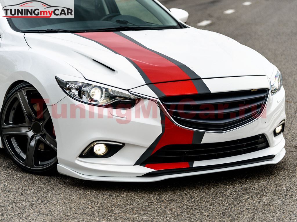 Сплиттер передний под стандартный бампер Mazda 6 GJ / Atenza GJ (2012 - 2018)