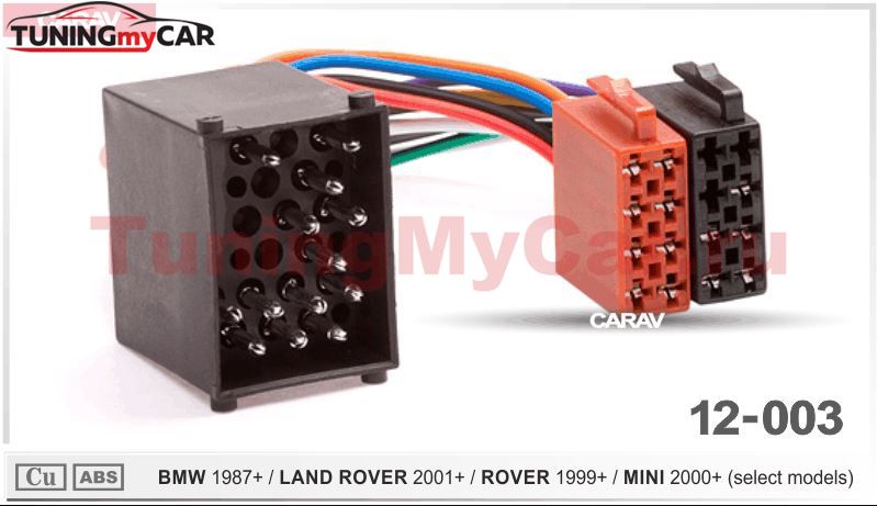 ISO-переходник BMW 1987+ / LAND ROVER 2001+ / ROVER 1999+ / MINI 2000+ (выборочн. модели) (CARAV 12-003)