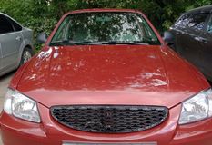 Решетка радиатора Hyundai Accent (плетенка) ЧЕРНЫЙ (вар.2)