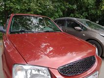 Решетка радиатора Hyundai Accent (плетенка) ЧЕРНЫЙ (вар.2)