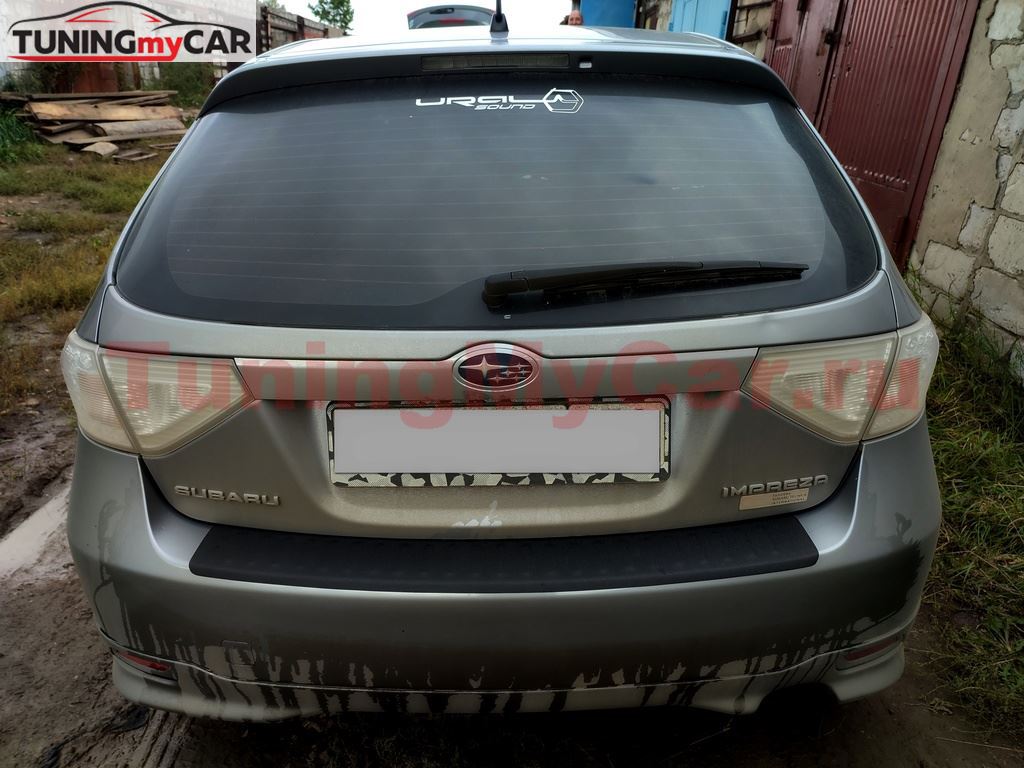 Накладка на задний бампер Subaru Impreza хэтчбек 2007-2012