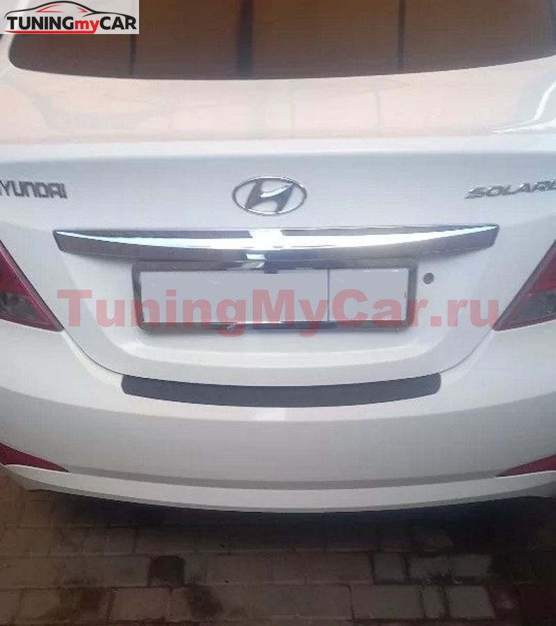 Накладка на задний бампер для Hyundai Solaris 2010-2017