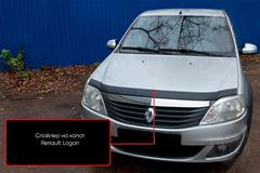 Спойлер на капот со скотчем Renault Logan 2004-2013, Lada (ВАЗ) Largus /Largus (фургон) 2012-2020