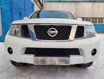 Зимняя заглушка решётки переднего бампера для Nissan Pathfinder 2011-2013