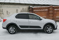 Молдинги на двери широкие ШАГРЕНЬ Renault Logan 2014-, Renault Logan II Stepway 2018- (рестайлинг)