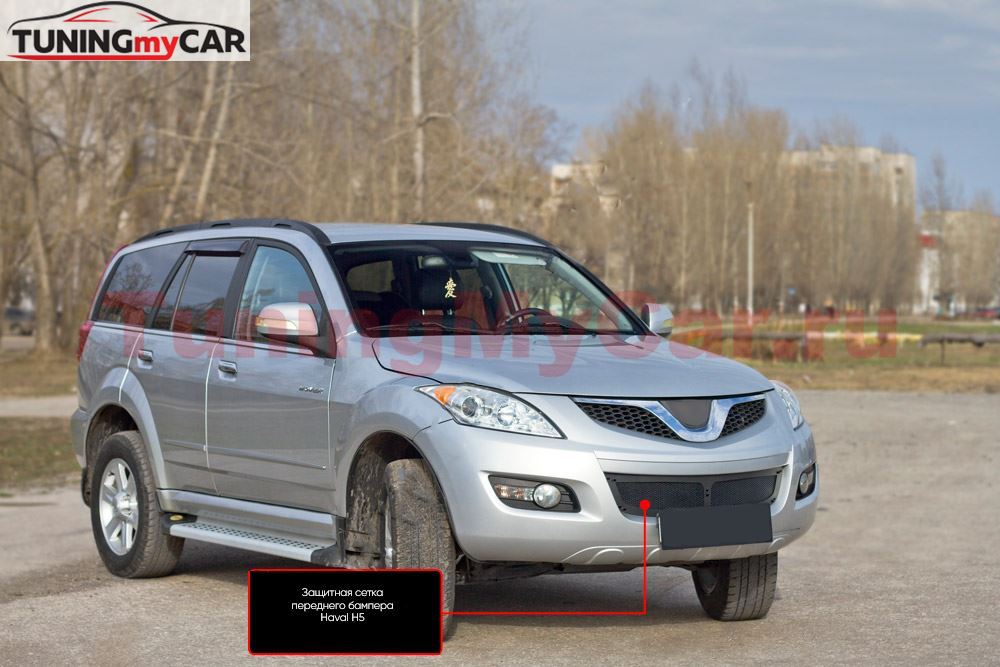 Защитная сетка переднего бампера Haval H5 2020-2021