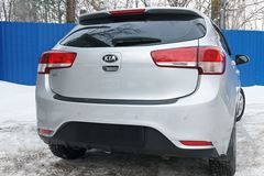 Накладка на задний бампер KIA Rio III (хетчбек) 2015-2016 (рестайлинг)