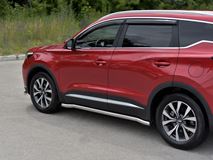 Пороги труба d63 секции (вариант 3) для Chery Tiggo 7 PRO 2020-  