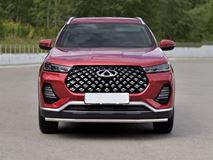 Защита переднего бампера d42 секции для Chery Tiggo 7 PRO 2020-  