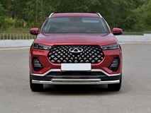 Защита переднего бампера d63 секции-d42 дуга для Chery Tiggo 7 PRO 2020-  