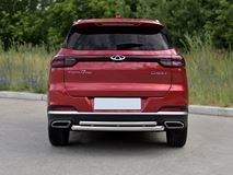 Защита заднего бампера d63 дуга-d42 дуга для Chery Tiggo 7 PRO 2020-  
