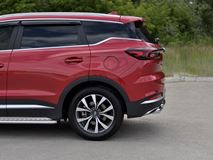 Защита заднего бампера d63 дуга-d42 дуга для Chery Tiggo 7 PRO 2020-  