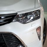 Реснички на переднюю оптику (антихром) Toyota Camry 2014-2017