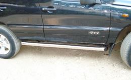 Пороги труба d63 (вариант 1) для Chevrolet Niva Bertone 2009-2020 