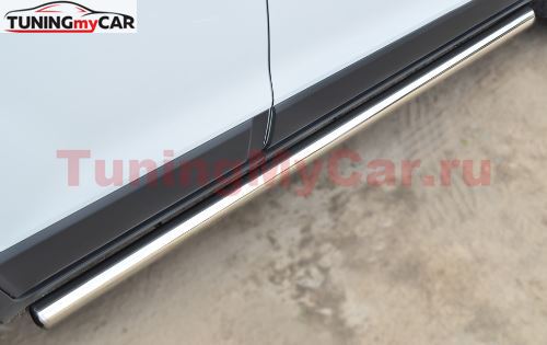 Пороги труба d63 (вариант 3) для Chevrolet Niva Bertone 2009-2020
