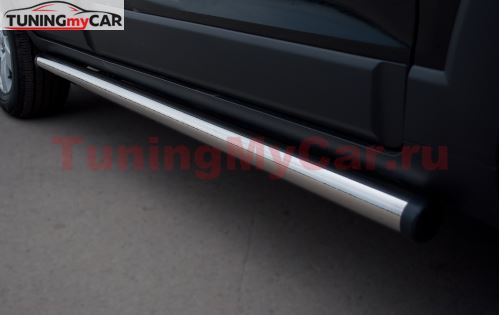 Пороги труба d63 (вариант 2) для Chevrolet Niva 2002-2009