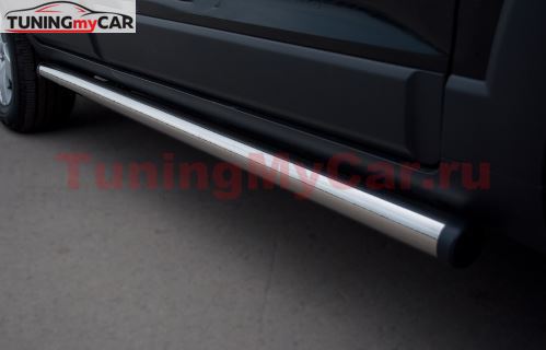 Пороги труба d76 (вариант 2) для Chevrolet Niva 2002-2009